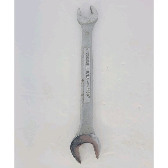 Vintage Craftsman 4 pc. 7mm-15mm Open-End Wrench Set, -V- Series, Made in USA - Picture 6 of 16